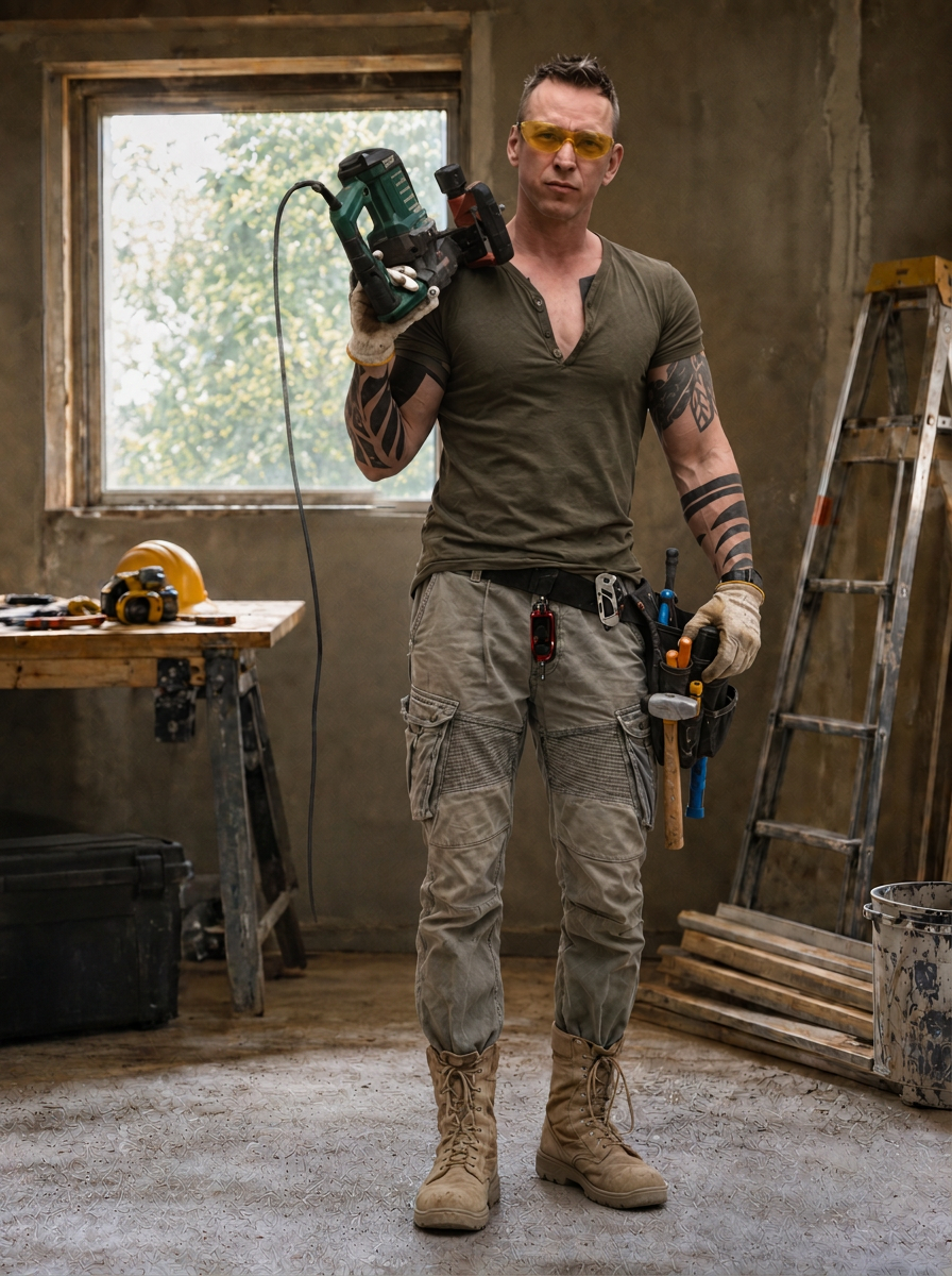 Kris of Opa Solutions LLC with power tools in a workshop